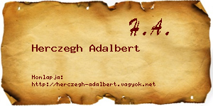 Herczegh Adalbert névjegykártya